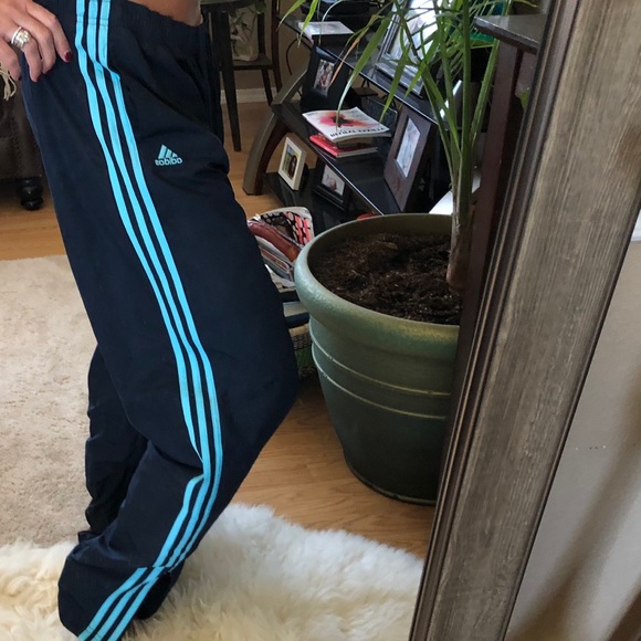 adidas track pants zip bottom